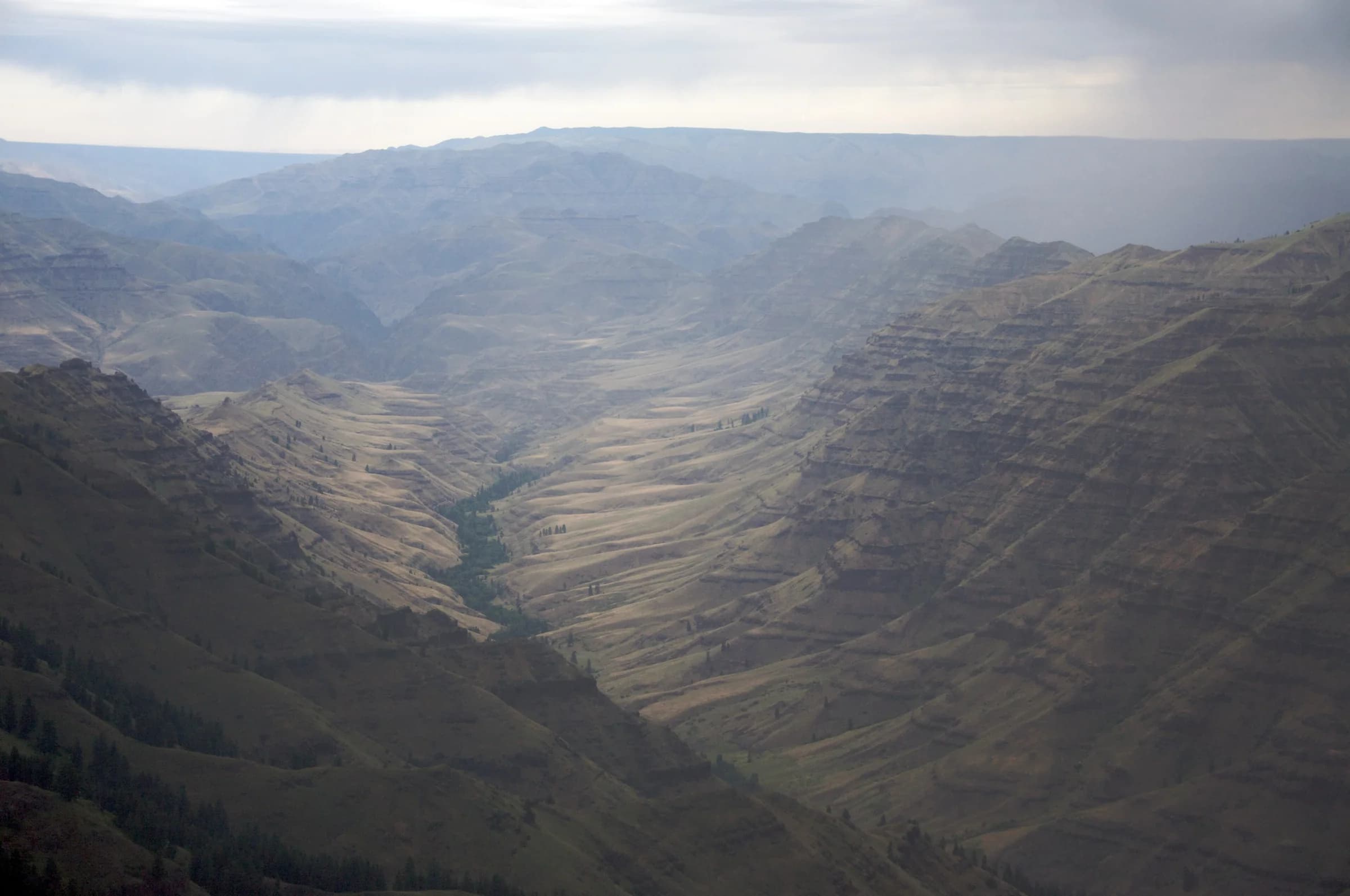 An aerial view of the Imnaha River valley.